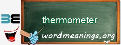 WordMeaning blackboard for thermometer